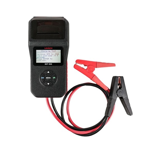 Тестер АКБ, системы зарядки Launch BST 860, поддержка 12В, 24B, с принтером, русская версия