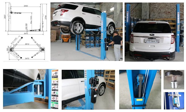 Автомобильный подъемник двухстоечный гидравлический TD-4000R