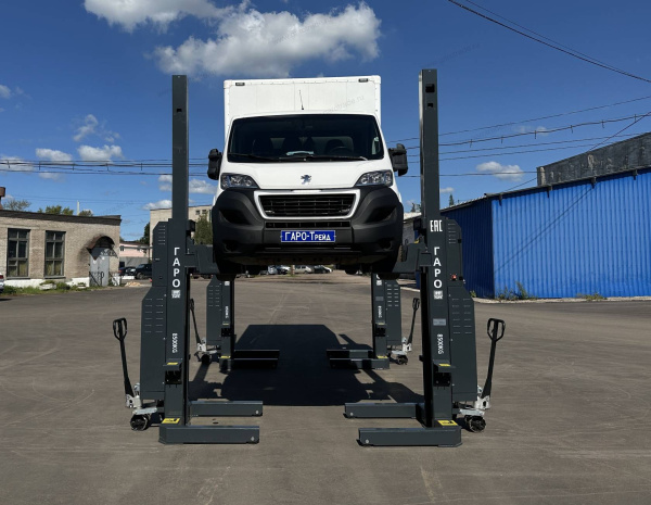 Передвижной автомобильный подъемник г/п 34 т, 4 стойки, ПКП-8.5/4